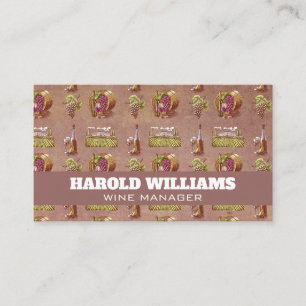 Vineyard Grapes and Wine Business Card