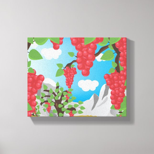 Vineyard Grapes Canvas Print (Front)