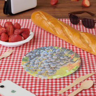 Vineyard Grapes Paper Plates