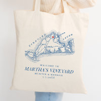 Vineyard Haven MA Wedding Favour Navy Blue Welcome