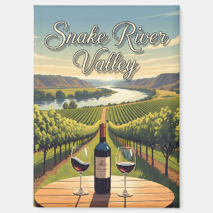 Vineyard in Idaho Snake River Valley Postcard Magnet