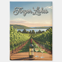 Vineyard in New York Finger Lakes Postcard