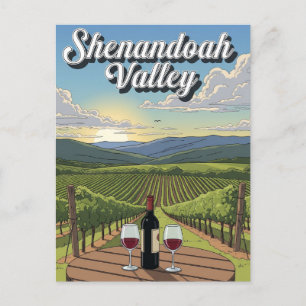 Vineyard in Virginia Shenandoah Valley Postcard