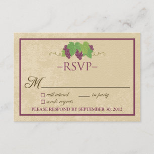 Vineyard RSVP Card (Parchment Design)