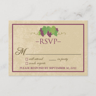 Vineyard RSVP Card (Parchment Design)