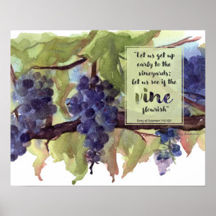 Vineyard Scripture Song of Solomon Merlot Wine Poster