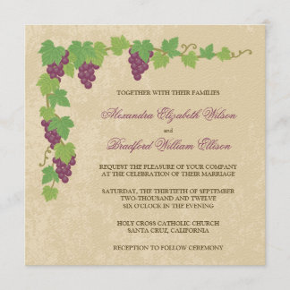 Vineyard Square Wedding Invitation (Parchment)