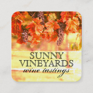 Vineyard Vintage Square Business Card