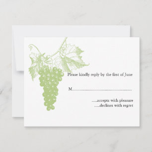 Vineyard Wedding RSVP Card