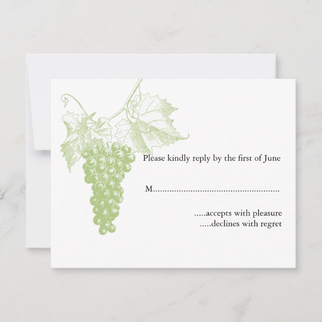 Vineyard Wedding RSVP Card (Front)