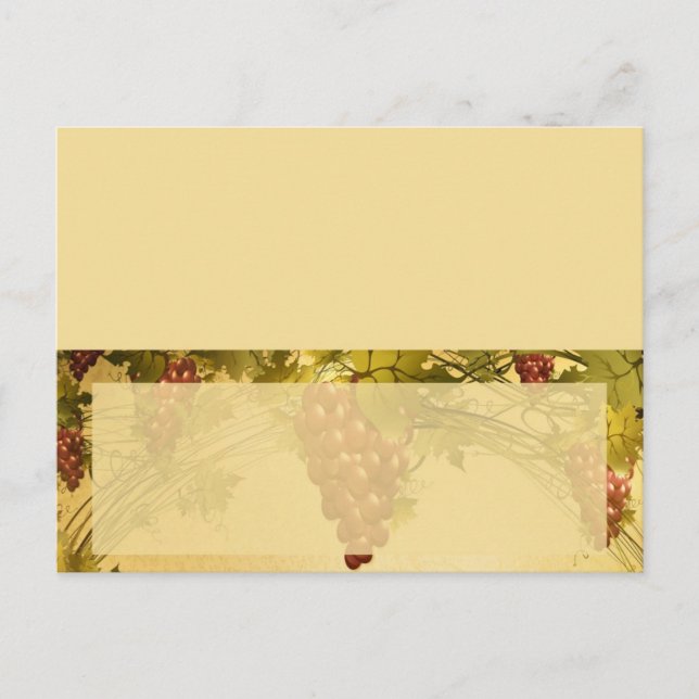 Vineyard Wedding Writable Place Card (Front)