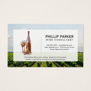 Vineyard   Wine Bottle and Glass