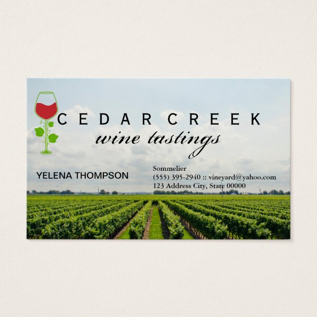 Vineyard | Wine Glass Vine Logo (Front)
