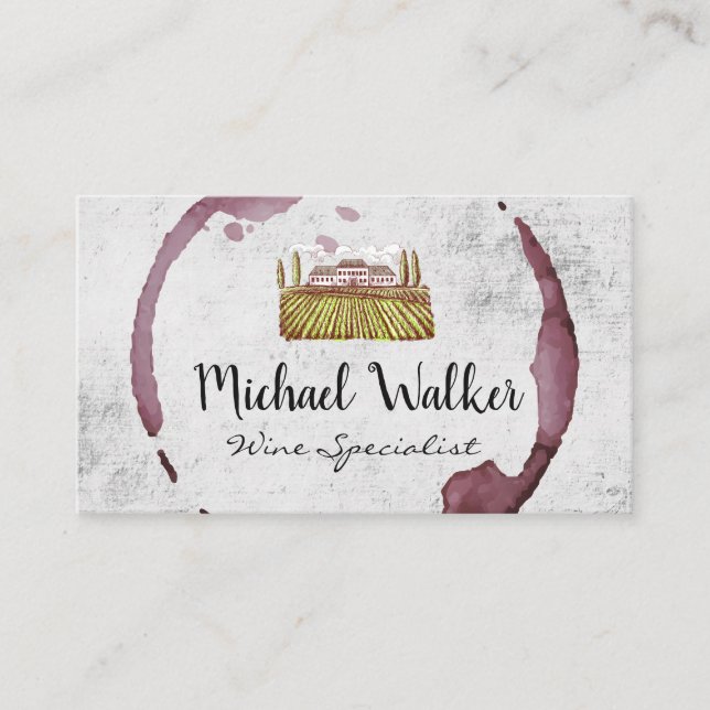 Vineyard | Wine Stain Business Card (Front)