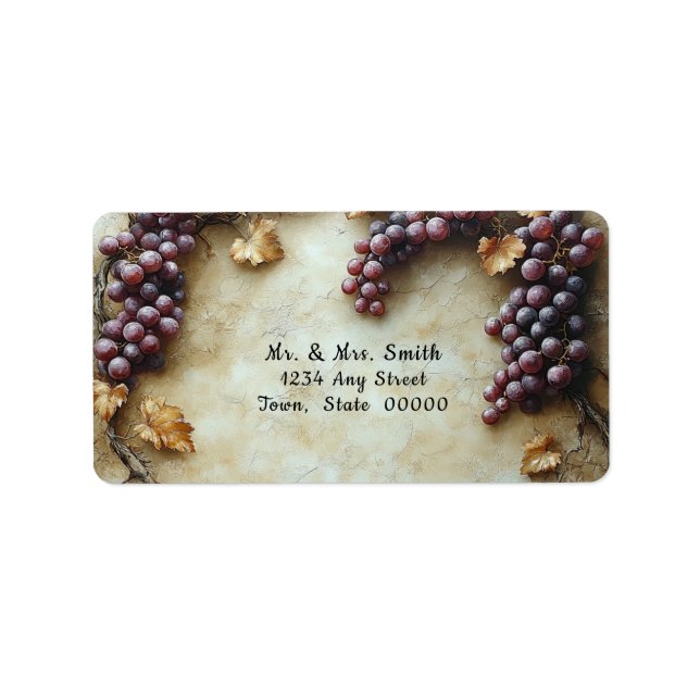 Vineyard Winery Watercolor  Label (Front)