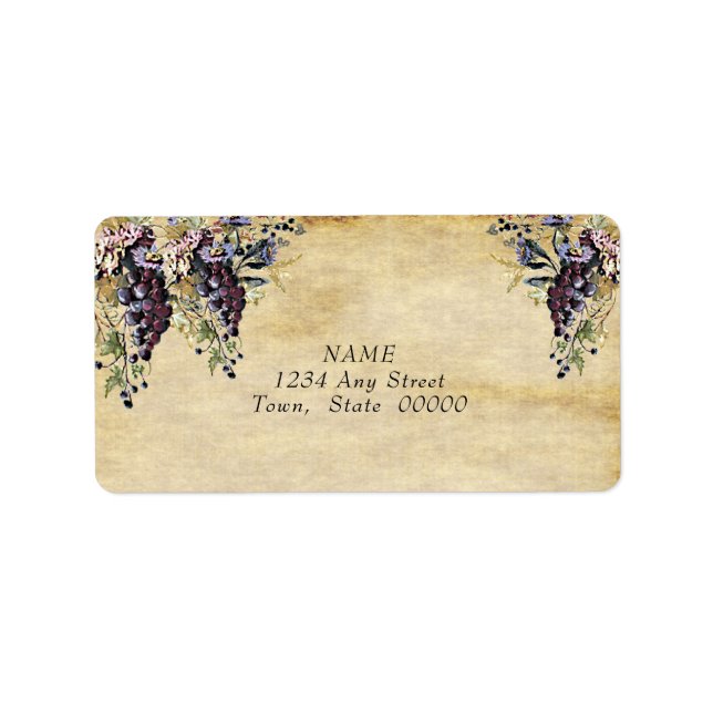 Vineyard, Winery Watercolor  Label (Front)