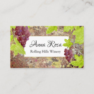 *~* Vineyard Winery Wine Cellar Wine Grape Bunch Business Card