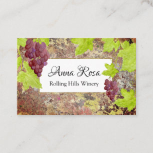 *~* Vineyard Winery Wine Cellar Wine Grape Cluster Business Card