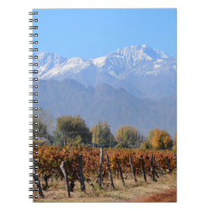 Vineyards In The Fall Of Mendoza, Argentina Spiral Notebook