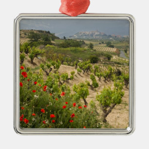 Vineyards near Laguardia, capital of La Rioja Metal Tree Decoration