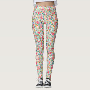 Vingtage Summer Wildflowers Meadow Leggings