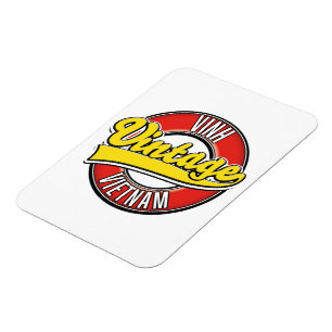 Vinh vietnam retro logo magnet