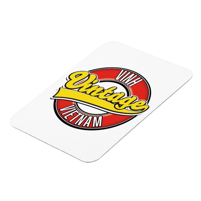 Vinh vietnam retro logo magnet (Left Side)