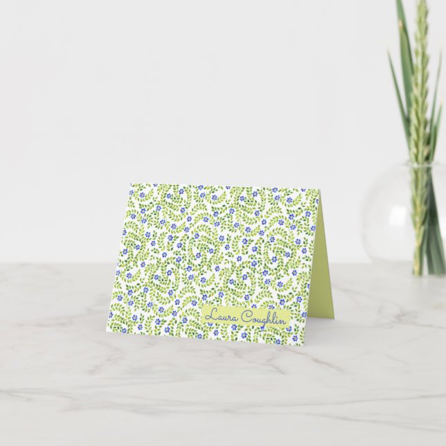 Vining Lithodora Personalised Note Cards (Front)