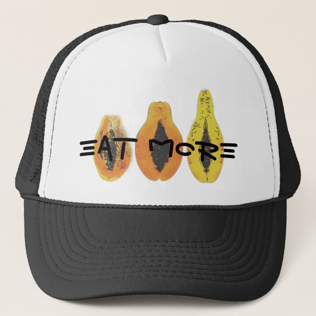 VINITAGE EAT MORE Trucker Hat (Front)