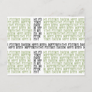Vinland Flag w Runes - Postcard