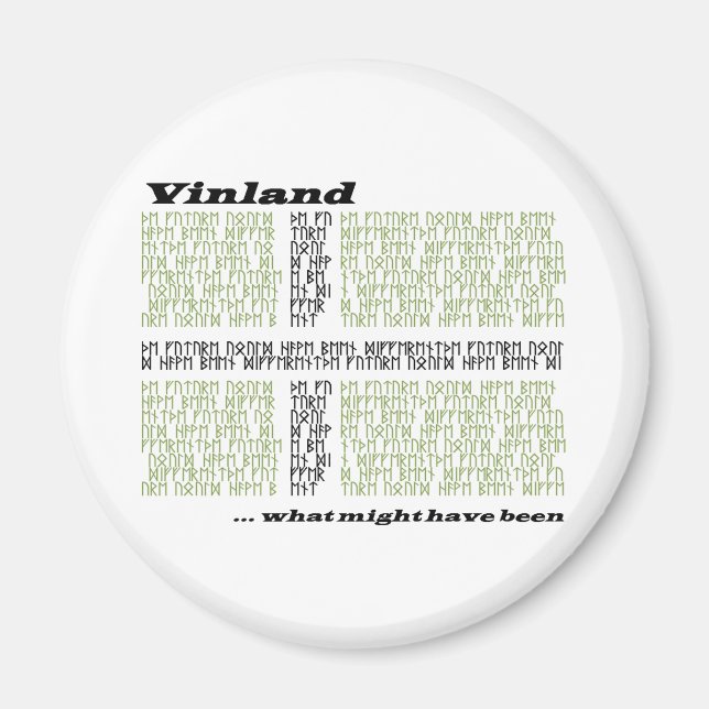 Vinland Runic Flag - What Might Have Been Magnet (Front)