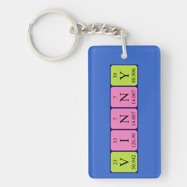Vinny periodic table name keyring (Front)