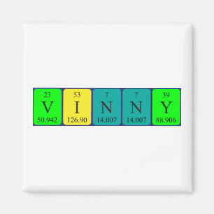 Vinny periodic table name magnet