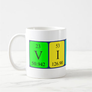 Vinny periodic table name mug