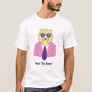 Vinny "The Stripe" - Tiger in Pink Suit T-Shirt