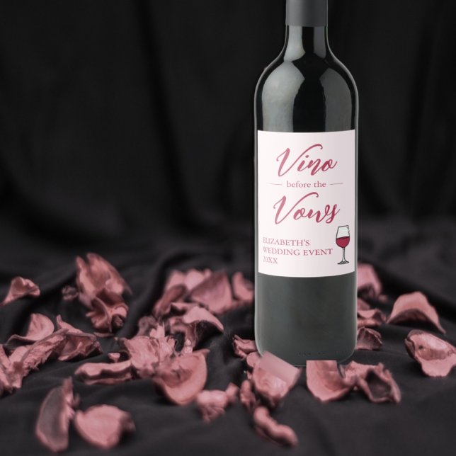 Vino Before The Vows Bridal Shower/Bachelorette Wine Label (Creator Uploaded)