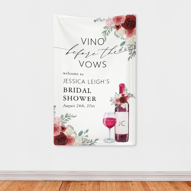 Vino Before the Vows Red Wine Welcome Sign (Creator Uploaded)