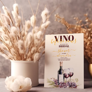 Vino Before Vow, Winery, Chateau Bridal Shower Invitation