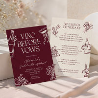 Vino Before Vows Bachelorette Weekend Itinerary