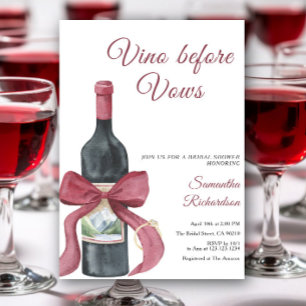 Vino before Vows Bridal Shower Invitation