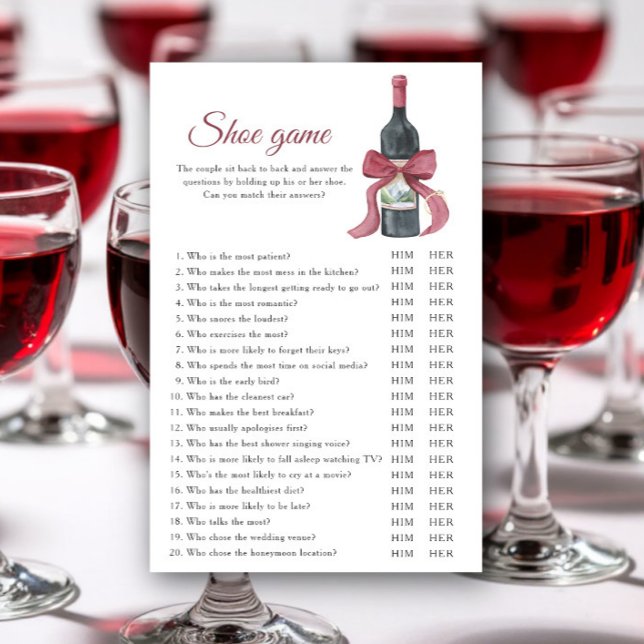 Vino before Vows Bridal shower Shoe game (Creator Uploaded)