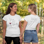 Vino Before Vows Matron of Honour Hen Party T-Shirt<br><div class="desc">Vino Before Vows Matron of Honour Name on Back Hen Party. Vino before Vows on the front and Matron of Honour on the back are in a set elegant script - other roles are also available in this collection. The rest of the text you can easily personalise.</div>