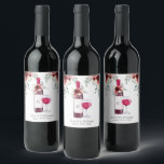 Vino Before Vows Red Wine Bridal Shower Gift Tags Wine Label<br><div class="desc">This cute accessory will be perfect for your party when you customise it!</div>