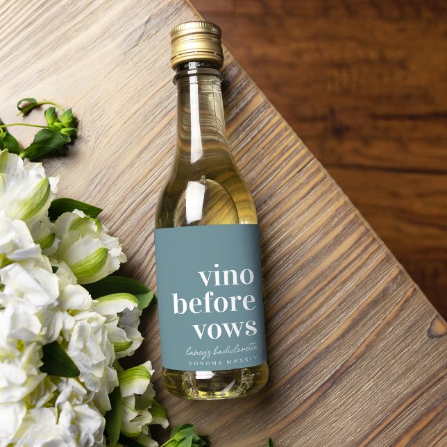 Vino Before Vows Wine Country Bachelorette Party Wine Label (Creator Uploaded)