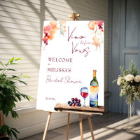 Vino before vows winery bridal shower welcome