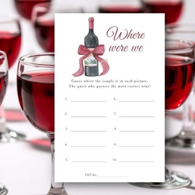 Vino Bridal shower Where were we game (Creator Uploaded)