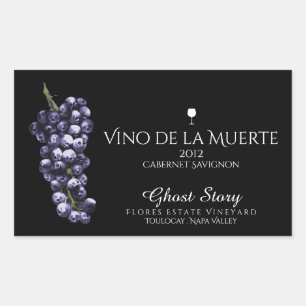 vino de la muerte wine label