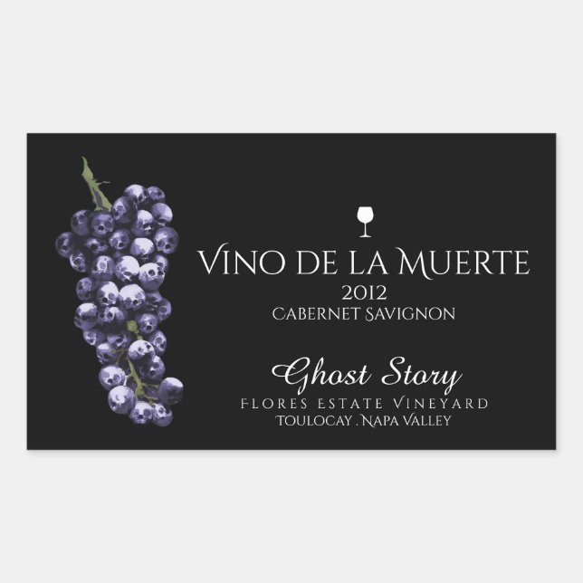 vino de la muerte wine label (Front)
