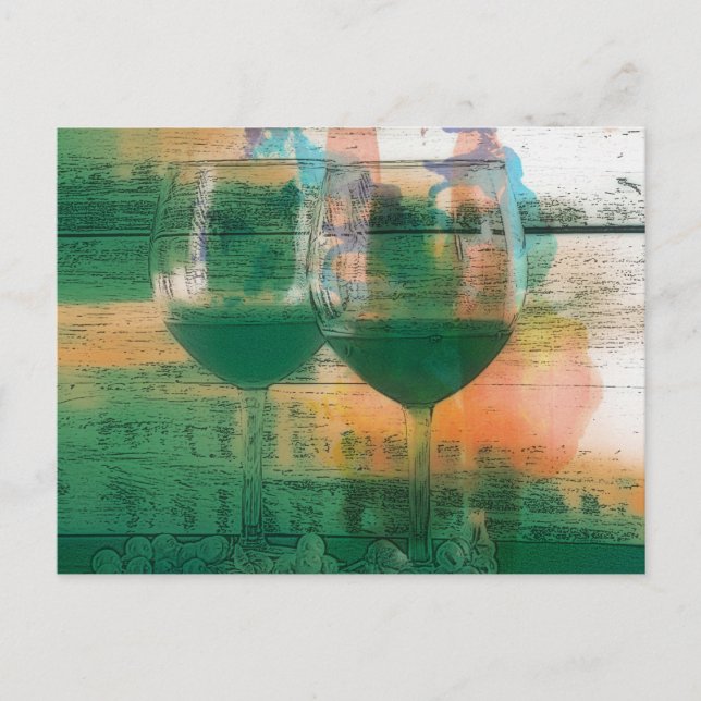 Vino in Green Postcard (Front)