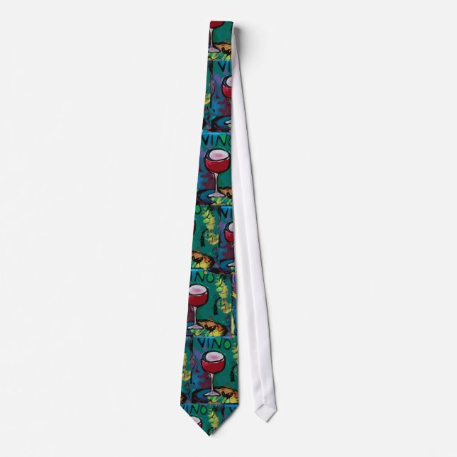 VINO  Red Wine  Large Print Tie (Front)